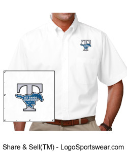 Spirit Gear "JET BAND and Color Guard" Logo button down short sleeve dress shirt Design Zoom